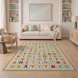 Multi-color and Patterns Vibrant Multi-Color ABC Alphabet Kids Rug