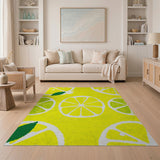 Yellow Slices Sunny Lemon Slices Yellow Area Rug