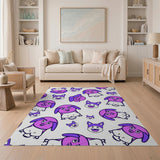 Adorable Pink Cartoon Puppy Area Rug
