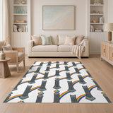 Rainbow Cat Pillar Washable Area Rug