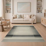Modern Grey Gradient Stripe Area Rug