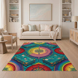 Vibrant Compass Suitcase Area Rug