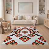 Red Heritage Tribal Geometric Red Area Rug