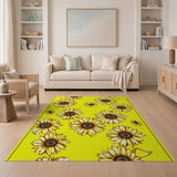 Sunny Sunflower Yellow Area Rug