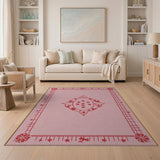 Pink Dragon Star Medallion Area Rug