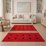 Fruit Pattern Multi-color and Patterns Watermelon Slice Fruit Pattern Area Rug