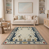 Whimsical Tribal Bears Stars Area Rug