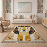 Cute Tribal Lion Kids Area Rug