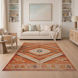 Terracotta Diamond Southwestern Area Rug