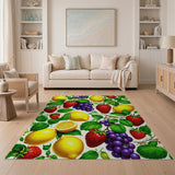 ODIKA Fruit Garden Washable Area Rug - Non-Slip Low Pile Kitchen & Dining Decor