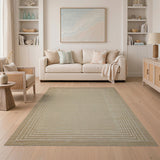 Nested Frame Beige Woven Area Rug