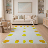 Whimsical Yellow Orange Egg Oval Area Rug