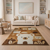 Adorable Polar Bear Hills Kids Area Rug