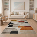 Multi-color and Patterns Modern Geometric Multi-Color Abstract Area Rug