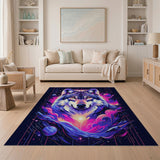 Cosmic Wolf Nebula Area Rug