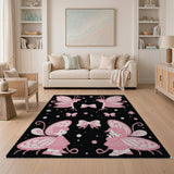 Whimsical Pink Fairy Kids Area Rug