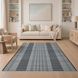Black White Zigzag Geometric Black and White Area Rug
