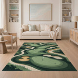 Golf Course Putting Greens Area Rug
