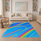 Rainbow Flight Trails Area Rug