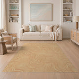 Orange Contour Wave Area Rug
