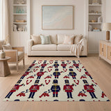 Nutcracker Toy Soldiers Cartoon Pattern Rug