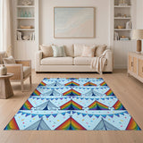 Rainbow Tent Festival Kids Area Rug
