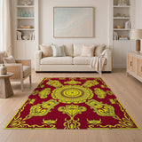 Opulent Red Gold Traditional Persian Rug