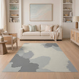 Organic Grey Abstract Area Rug