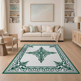 Ornate Green Persian Frame Area Rug