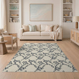 Abstract Ink Horse Beige Area Rug