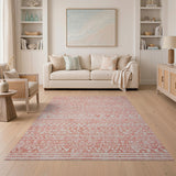 Pink Heritage Tribal Heart Area Rug