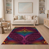 Multi-color and Patterns Rainbow Musical Notes Abstract Area Rug