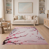 Blush Cherry Blossom Pink Area Rug