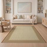 Ornate Beige Persian Border Area Rug