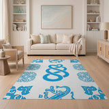 Blue Celtic Dragon Knot Area Rug