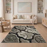 Distressed Fossil Grey Stone Rug