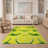 Zesty Yellow Lemon Slices Area Rug