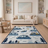 Whimsical Camping Adventure Area Rug