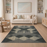 Geometric Modern Black and White Modern Black White Geometric Area Rug