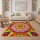 Vibrant Mandala Boho Chic Area Rug