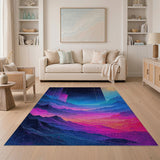 Cosmic Layered Mountains Area Rug