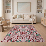 Vintage Pink Floral Vintage Area Rug
