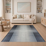 Geometric Modern Black and White Black White Vertical Stripe Geometric Area Rug