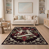Ornate Cherub Cupids with Roses Area Rug