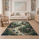 Vintage Garden Path Floral Area Rug