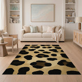 Tan Leopard Print Area Rug