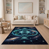 Cosmic Galaxy Earth Interconnection Area Rug