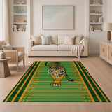 Tribal Tiger Heritage Green Area Rug