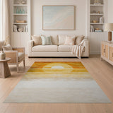 Sunset Horizon Geometric Area Rug