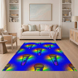 Rainbow Mic Pop Art Area Rug